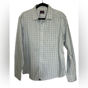 UNTUCKit Blue Dress Shirt Classic Checkered Design